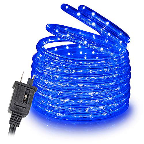 Christmas Holiday Decoration Lighting 100 150 Option UL Certified 50' 100' 150' Option UL Certified WYZworks 25 feet 1/2 Thick Blue Pre-Assembled LED Rope Lights with 10 50 Christmas Holiday Decoration Lighting 